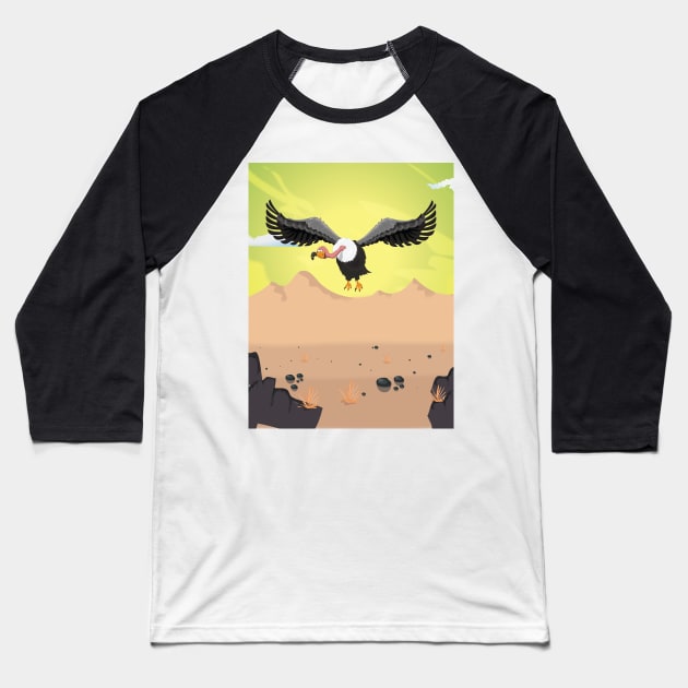 Vulture Baseball T-Shirt by nickemporium1